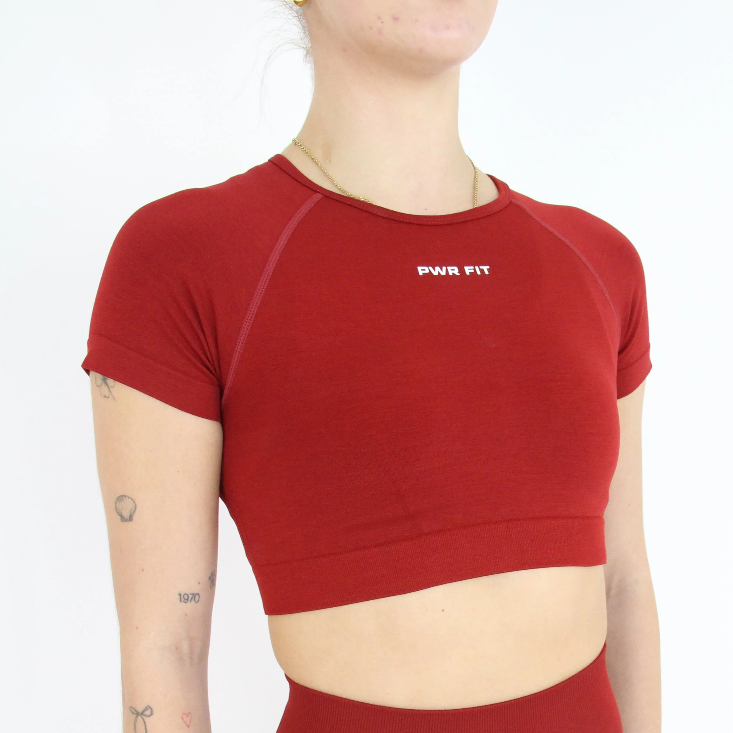 Amplify Crop Top (Scarlett Red) - Image 3