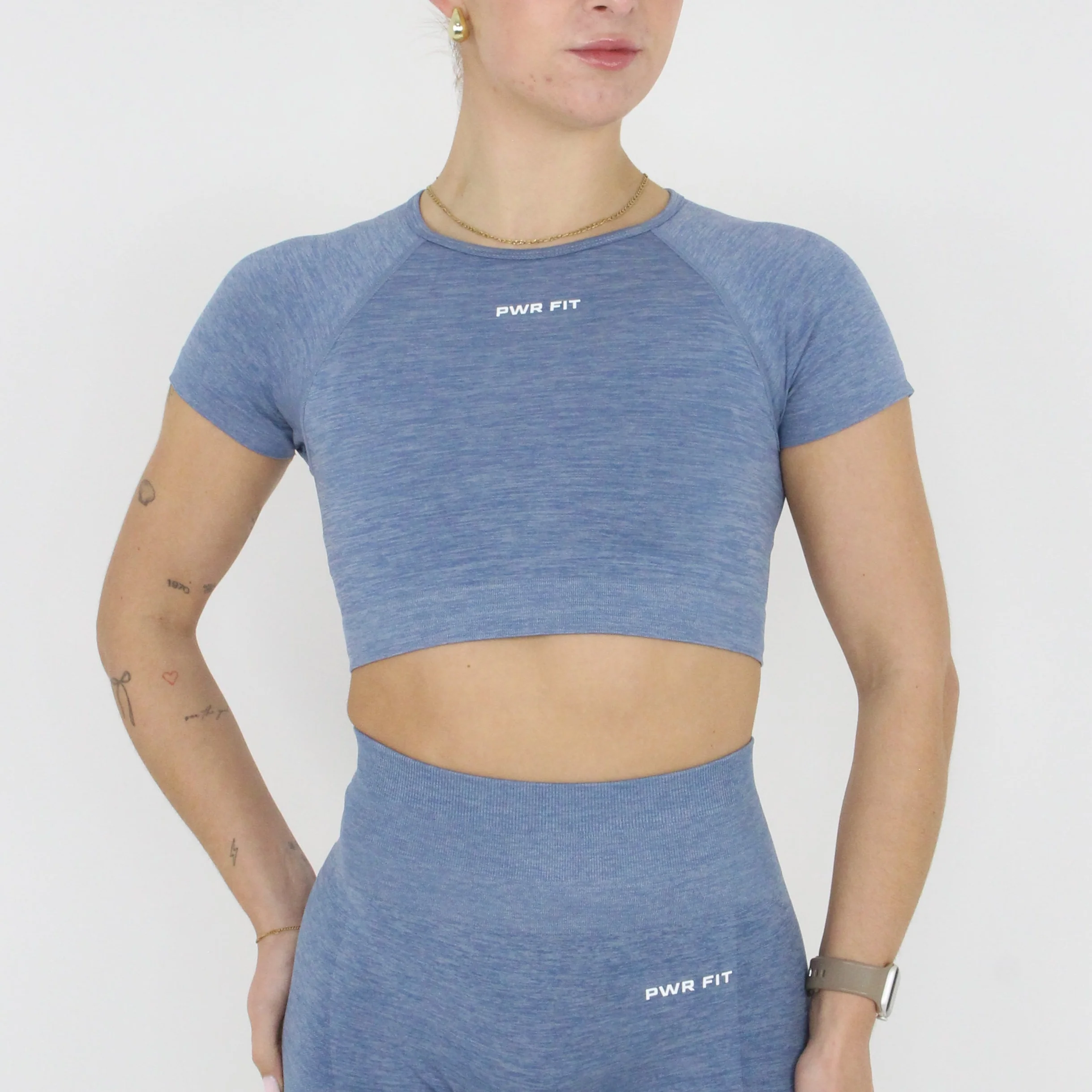 Amplify Crop Top (Slate Blue) - Image 3