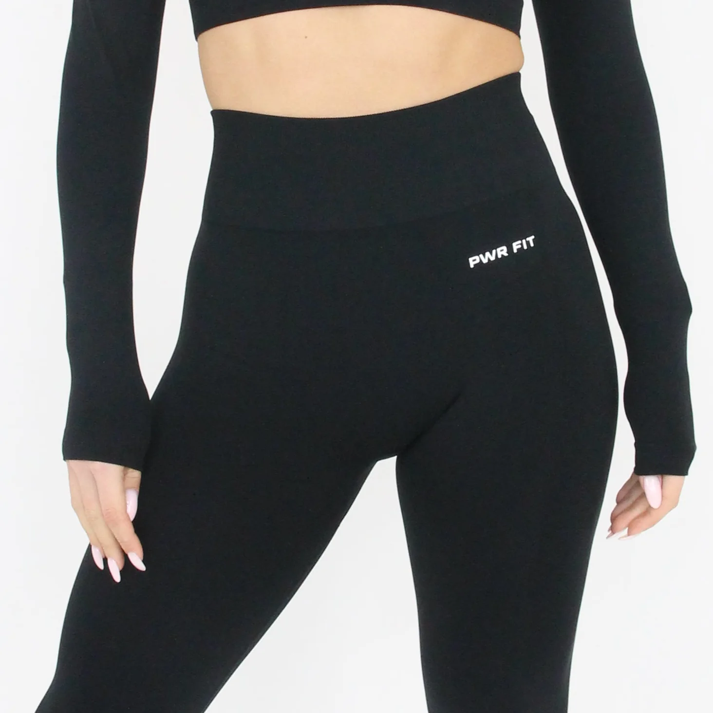 Amplify High Waisted Leggings (Graphite Black) - Image 3