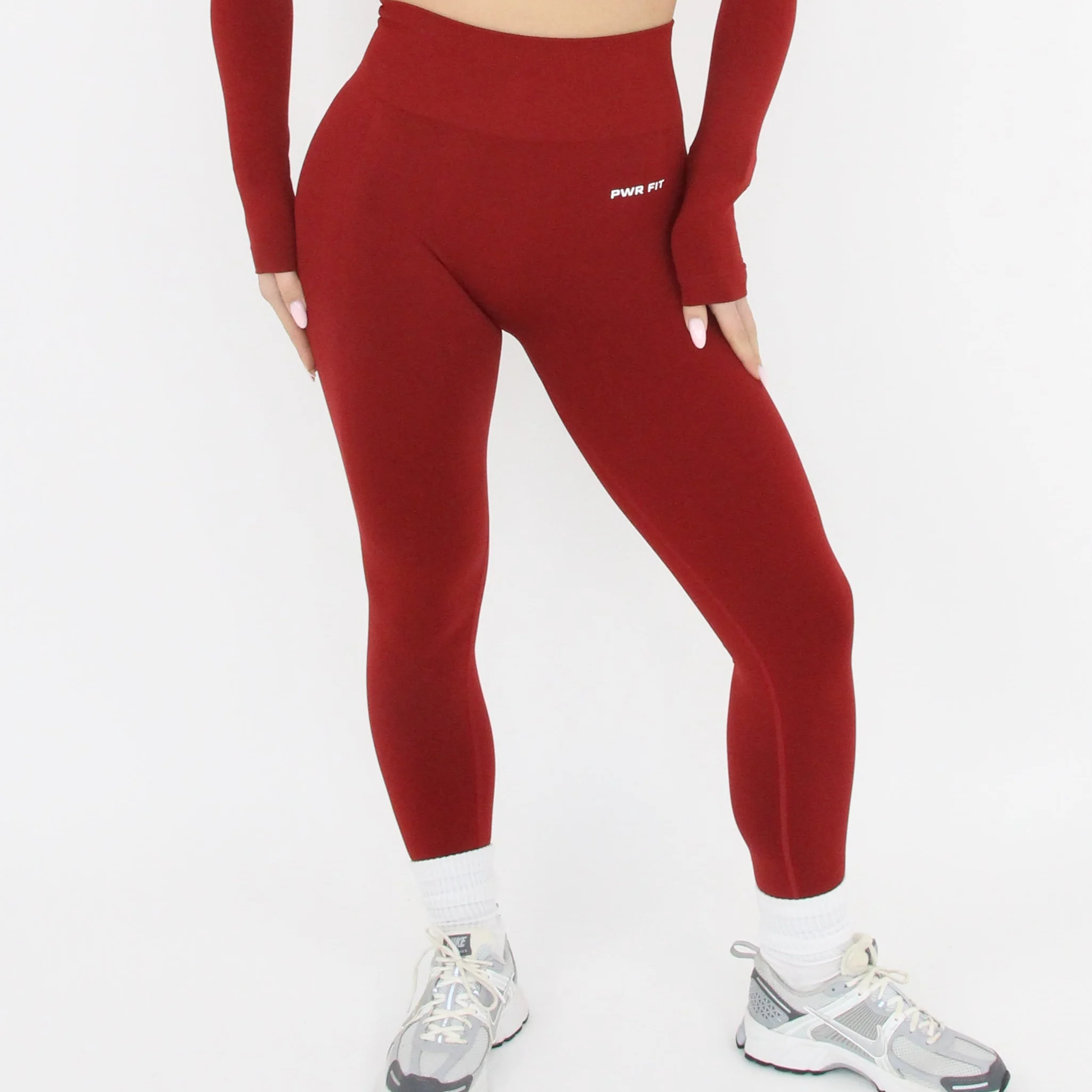 Amplify High Waisted Leggings (Scarlett Red) - Image 3