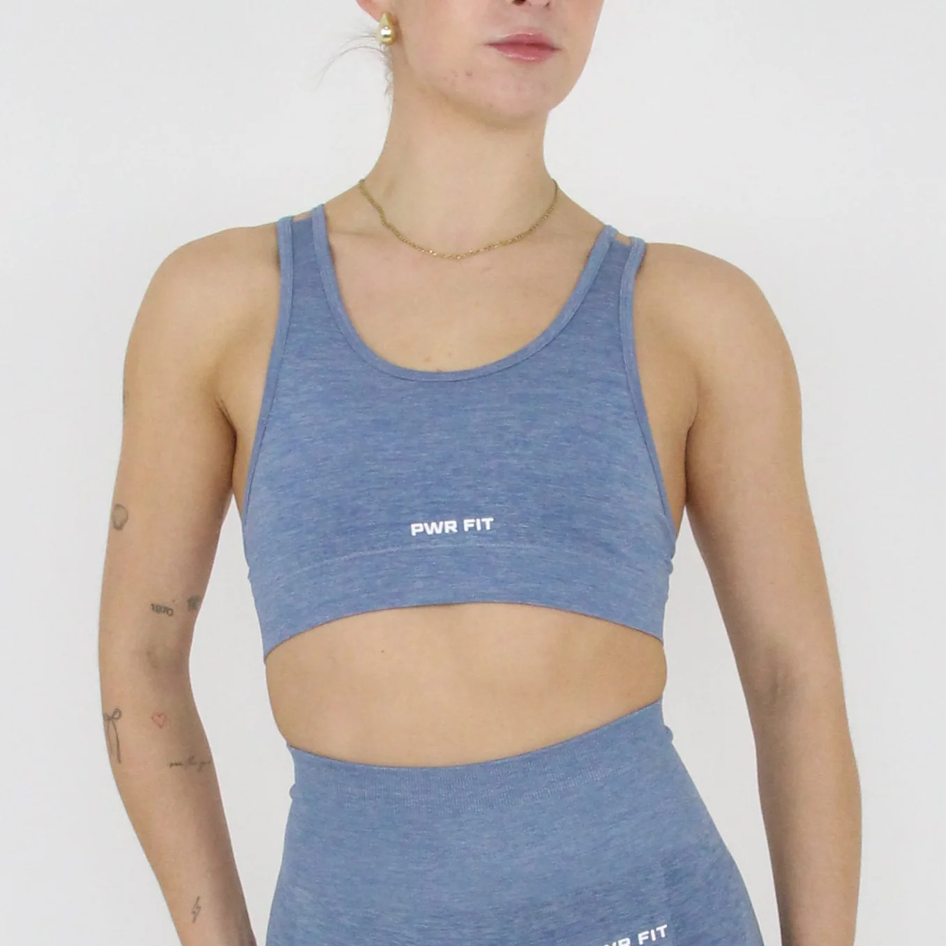 Amplify Sports Bra (Slate Blue) - Image 3