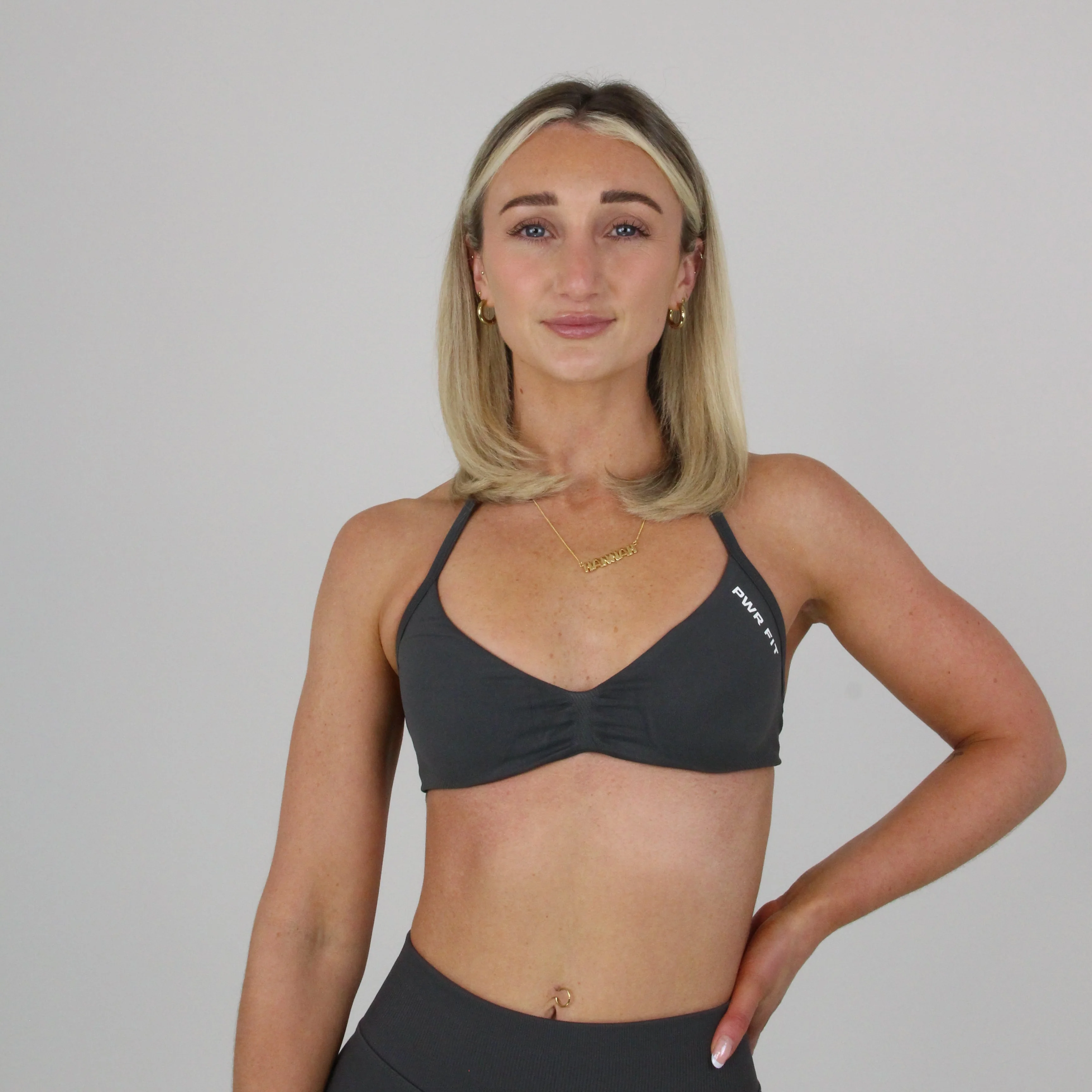 Embrace Minimal Bra (Charcoal Grey) - Image 3
