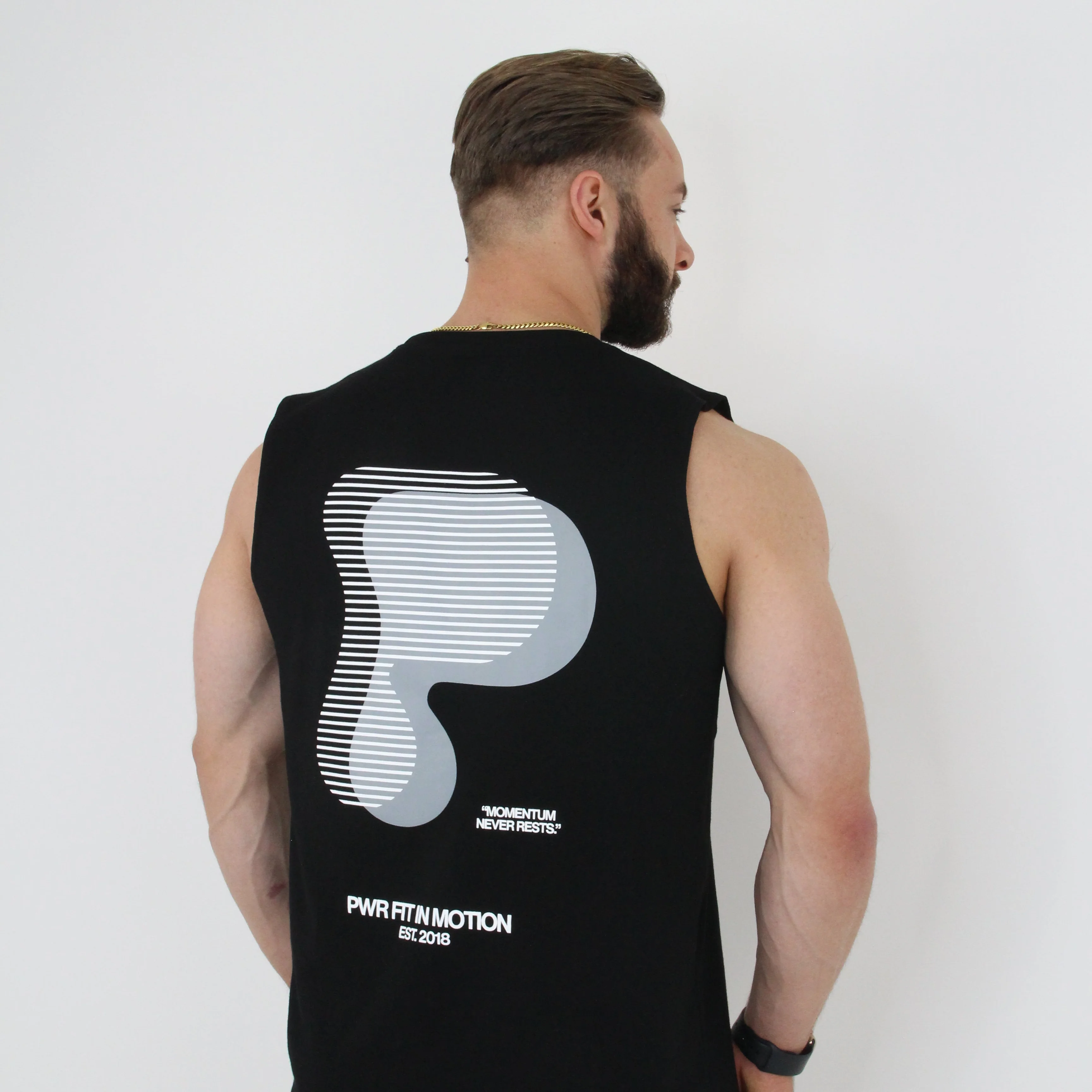 Motion Sleeveless Tee (Black) - Image 3