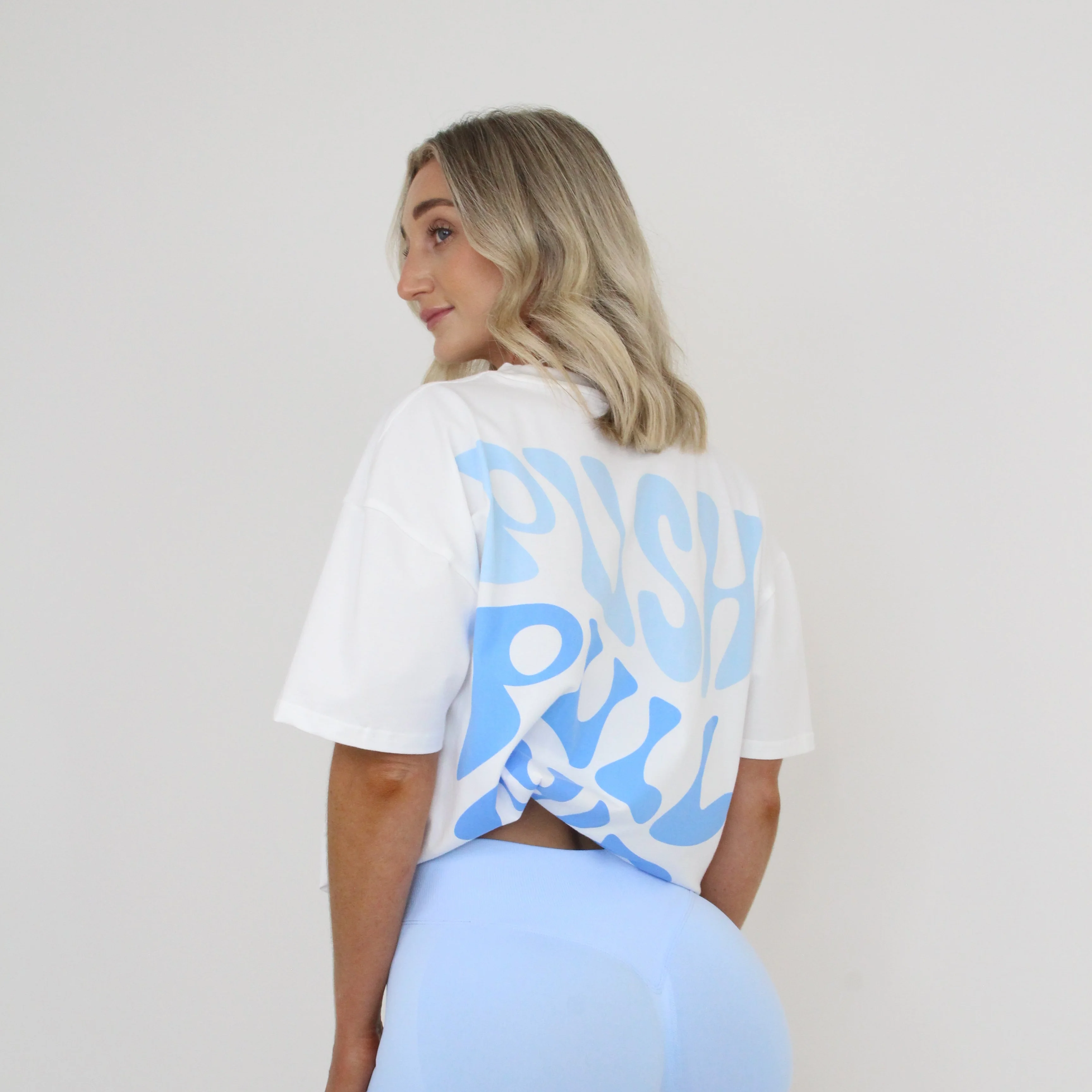 Push Pull Graphic Tee (Blue) - Image 3
