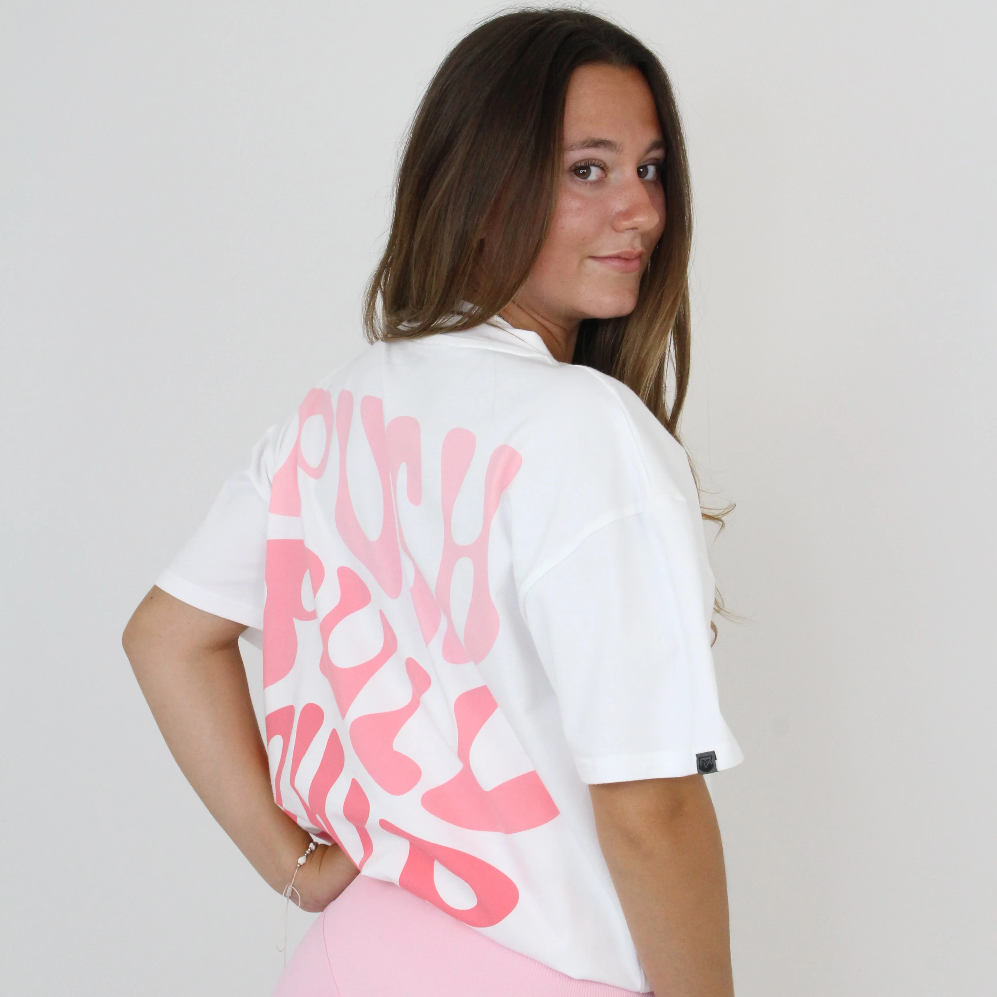 Push Pull Graphic Tee (Pink) - Image 3