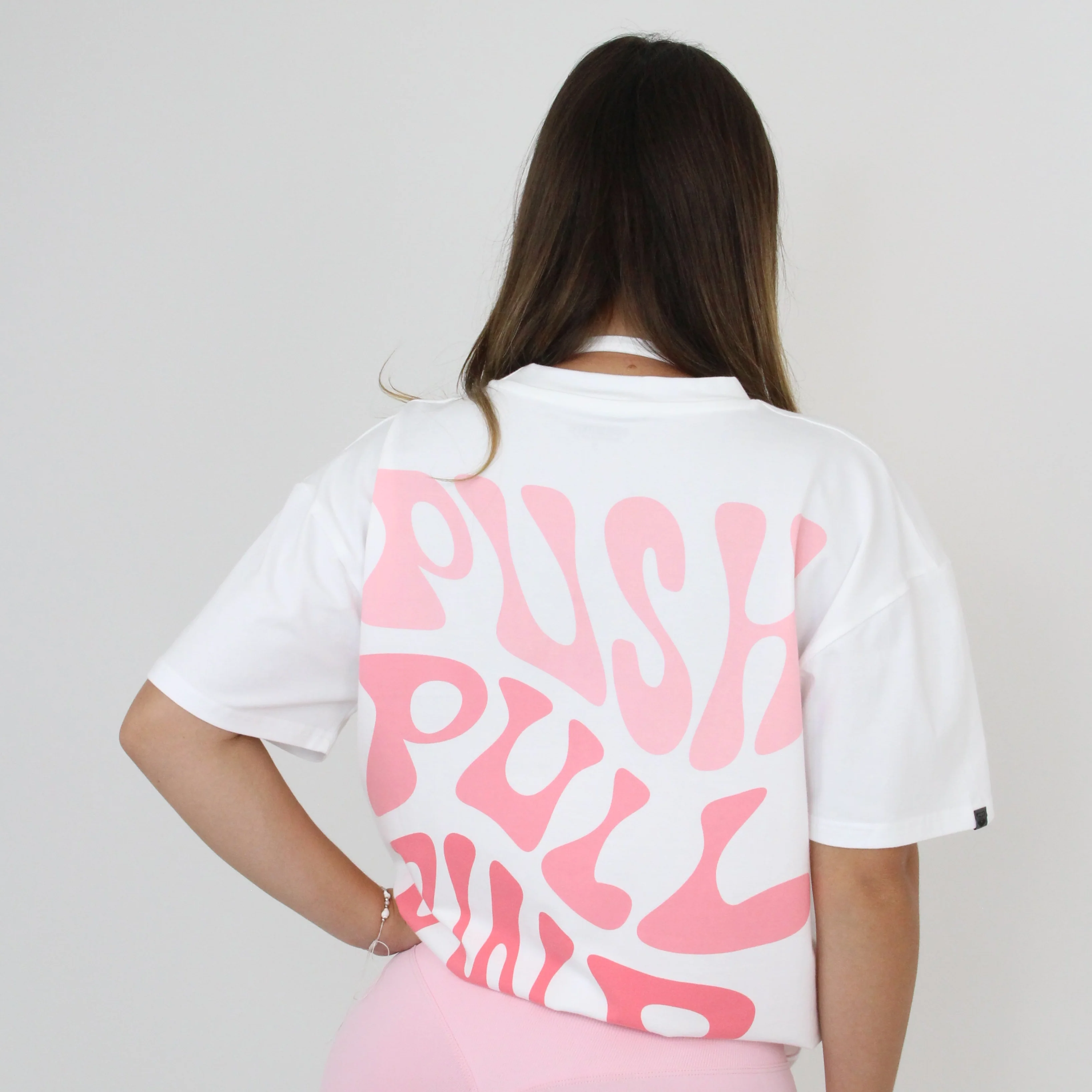 Push Pull Graphic Tee (Pink) - Image 4