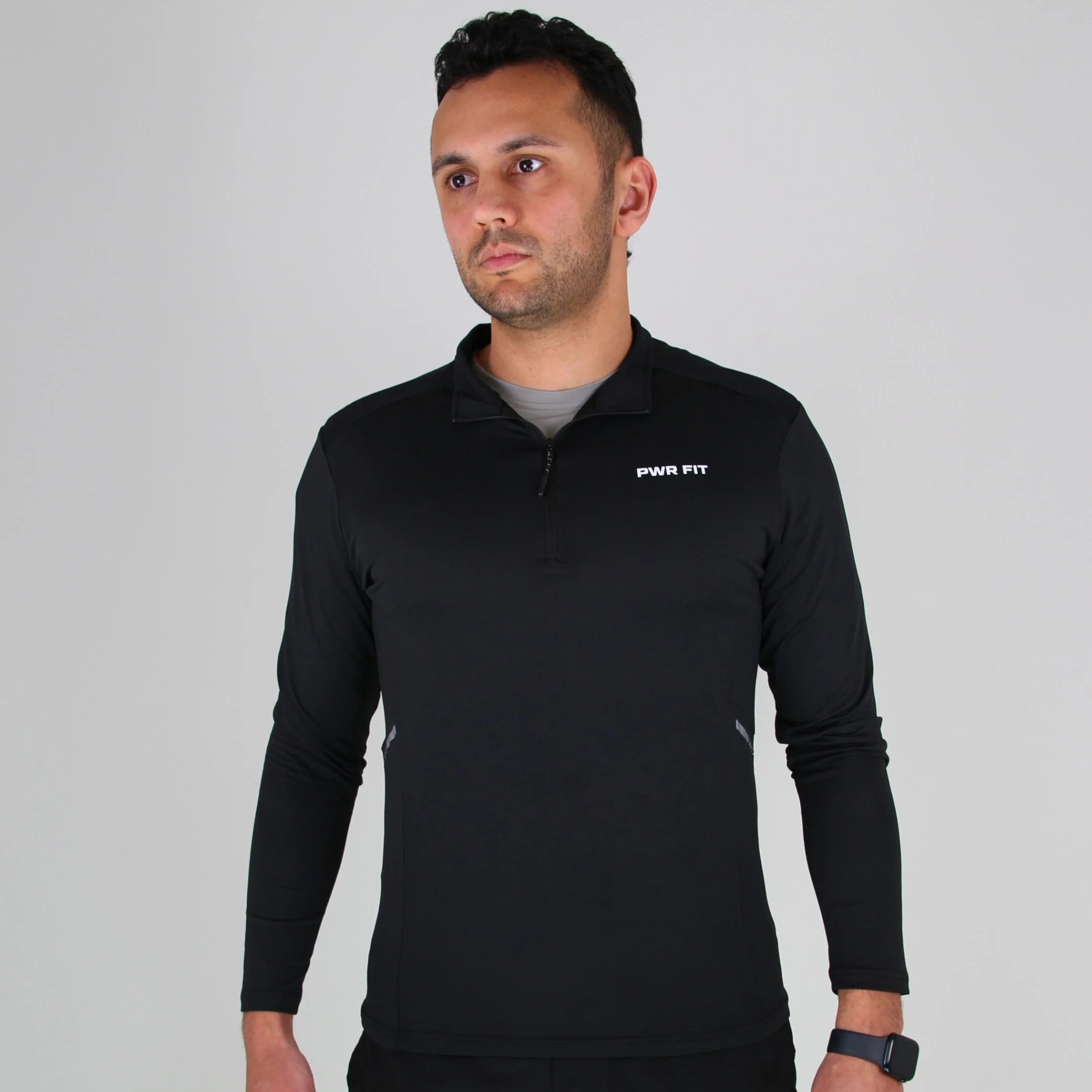 Quarter Zip Training Top (Black) - Image 3
