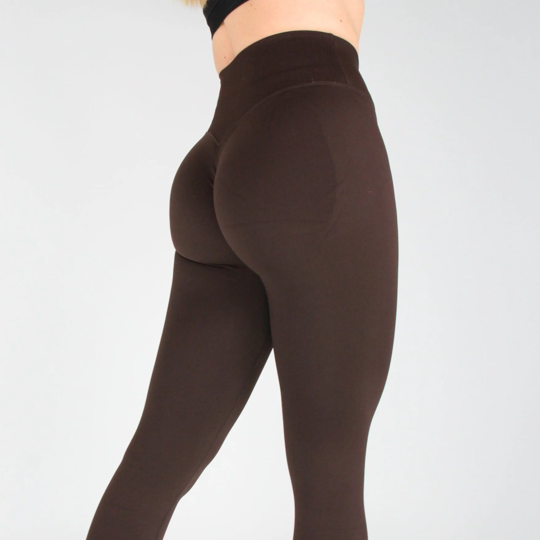 V Waisted Leggings (Coco Brown) - Image 4