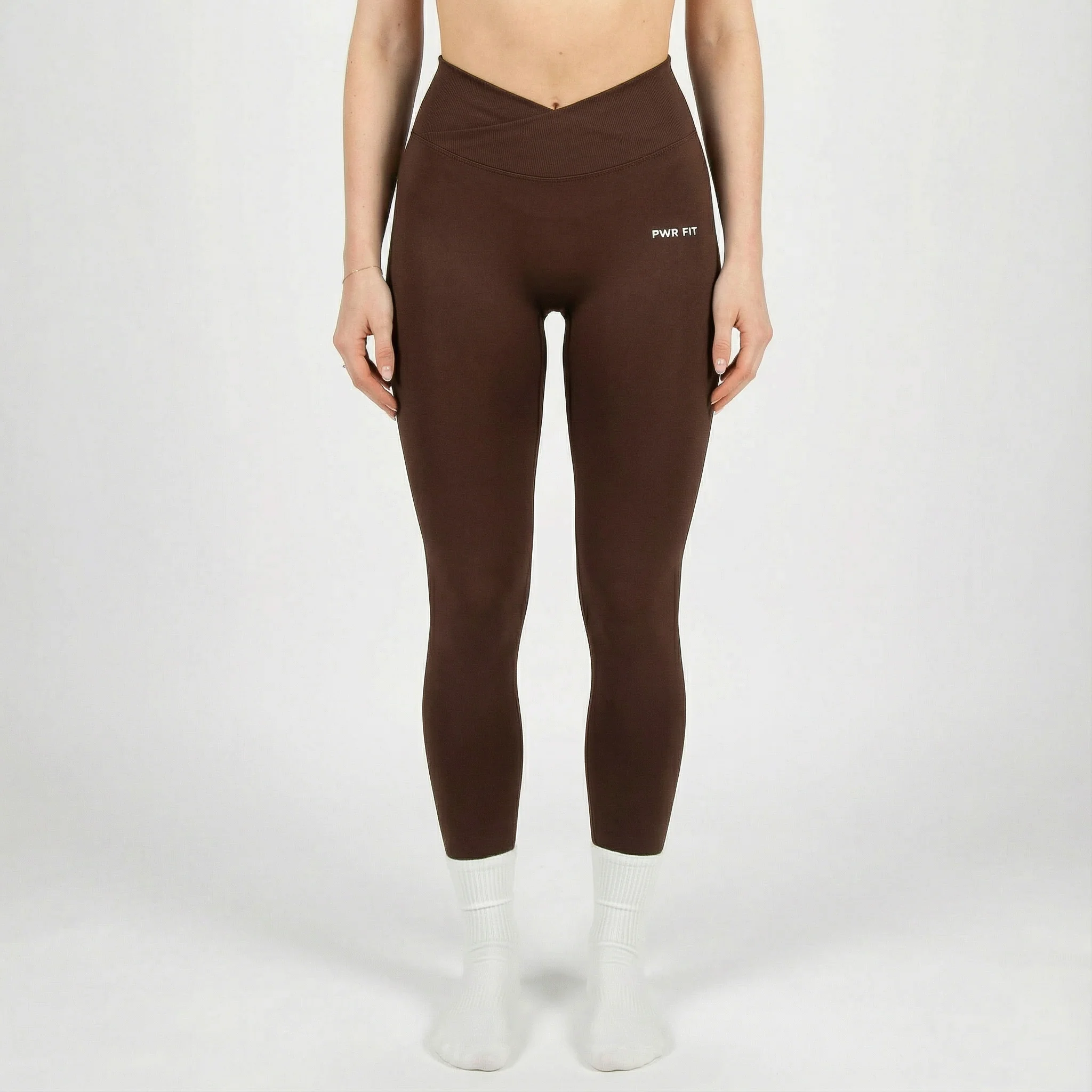 V Waisted Leggings (Coco Brown) - Image 5