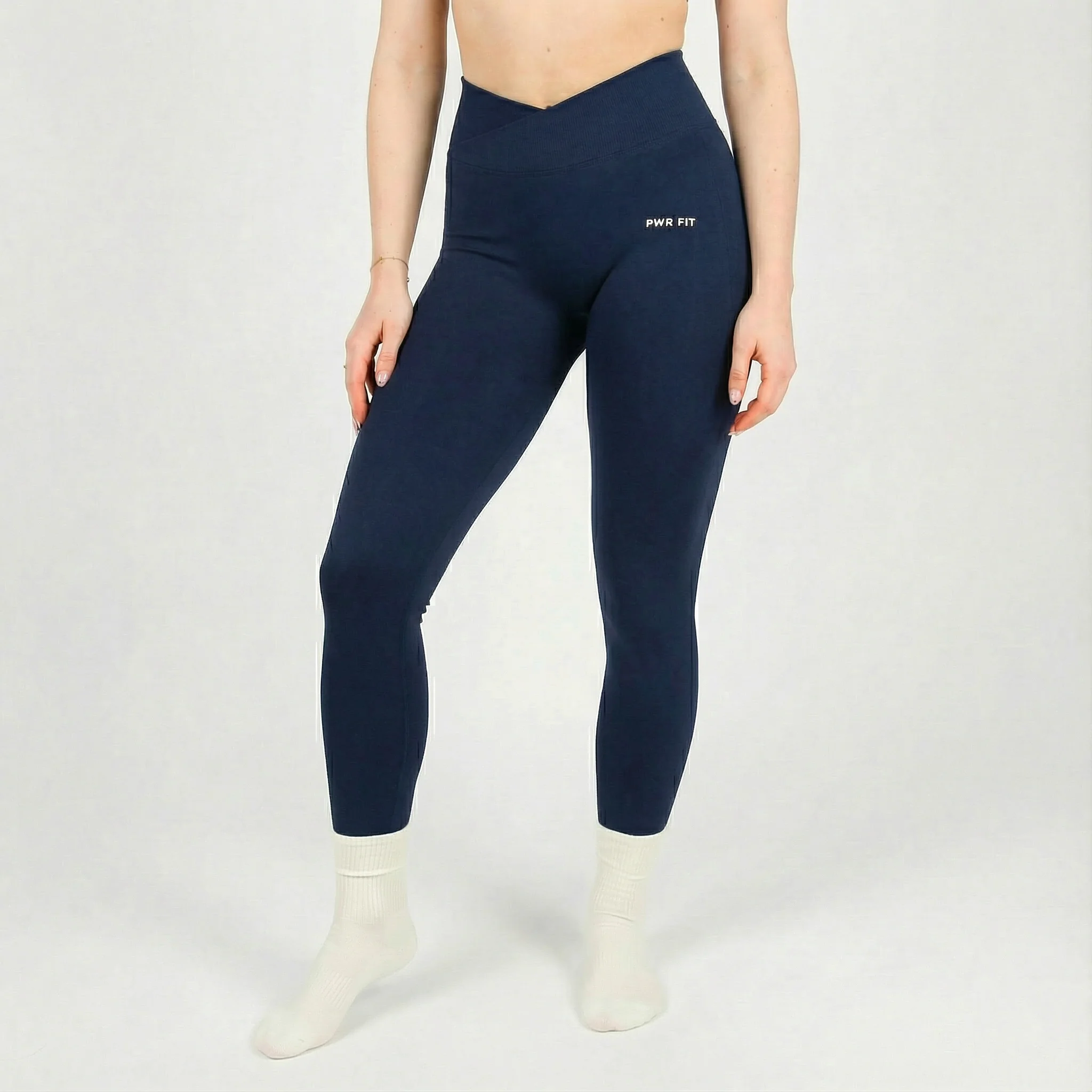 V Waisted Leggings (Navy)