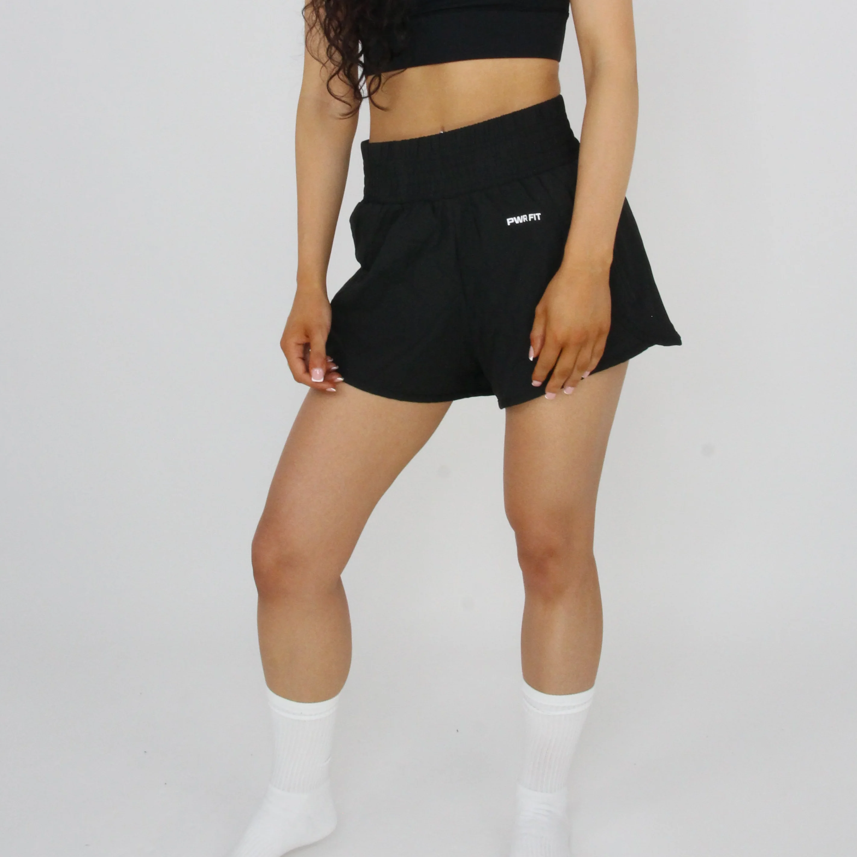 Women's 2-in-1 Performance Shorts (Black) - Image 3